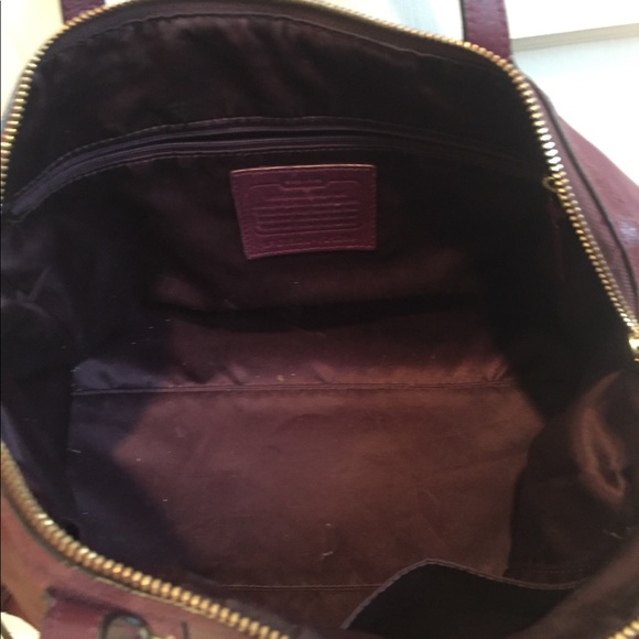 Coach leather Bordeaux bag - Picture 7 of 8